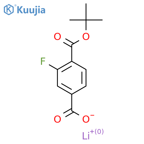 Lithium;3-fluoro-4-[(2-methylpropan-2-yl)oxycarbonyl]benzoate structure
