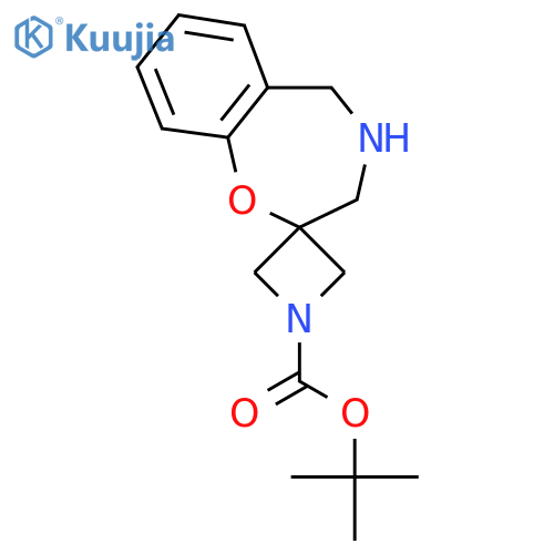 Tert-butyl spiro[4,5-dihydro-3H-1,4-benzoxazepine-2,3'-azetidine]-1'-carboxylate structure