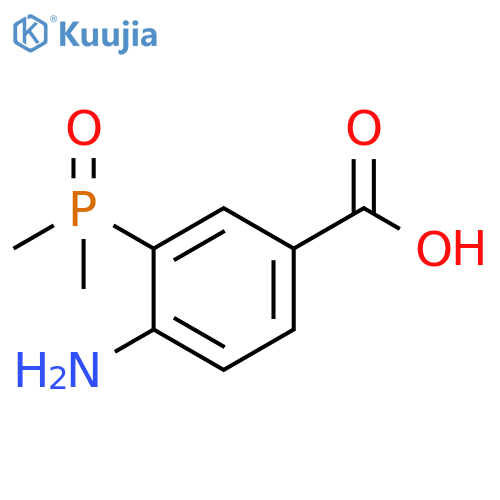 Benzoic acid, 4-amino-3-(dimethylphosphinyl)- structure