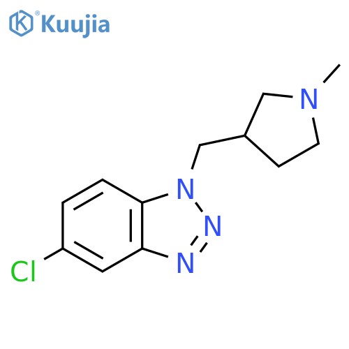 5-chloro-1-[(1-methylpyrrolidin-3-yl)methyl]-1H-1,2,3-benzotriazole structure
