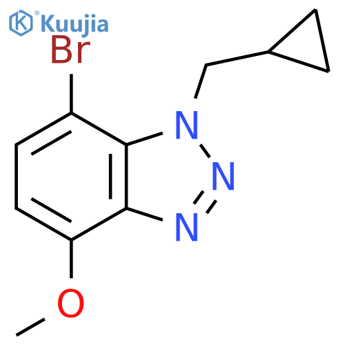 7-bromo-1-(cyclopropylmethyl)-4-methoxy-1H-1,2,3-benzotriazole structure
