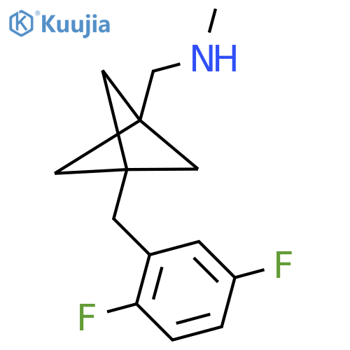 ({3-[(2,5-Difluorophenyl)methyl]bicyclo[1.1.1]pentan-1-yl}methyl)(methyl)amine structure