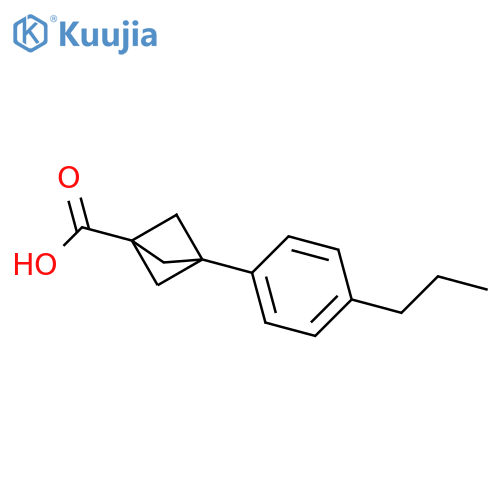 3-(4-Propylphenyl)bicyclo[1.1.1]pentane-1-carboxylic acid structure