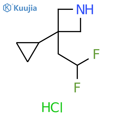 Azetidine, 3-cyclopropyl-3-(2,2-difluoroethyl)-, hydrochloride (1:1) structure