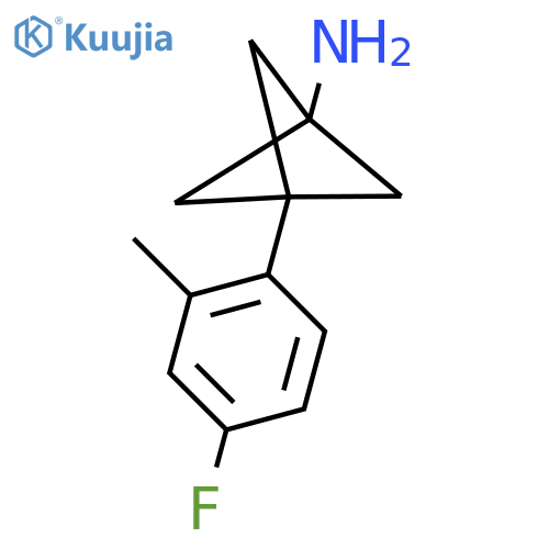 3-(4-Fluoro-2-methylphenyl)bicyclo[1.1.1]pentan-1-amine structure