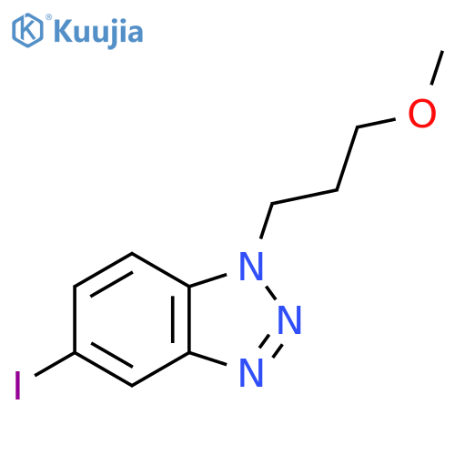 5-iodo-1-(3-methoxypropyl)-1H-1,2,3-benzotriazole structure