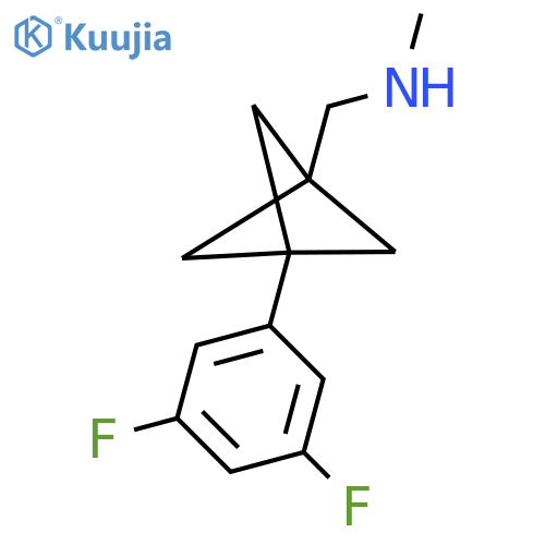 {[3-(3,5-Difluorophenyl)bicyclo[1.1.1]pentan-1-yl]methyl}(methyl)amine structure