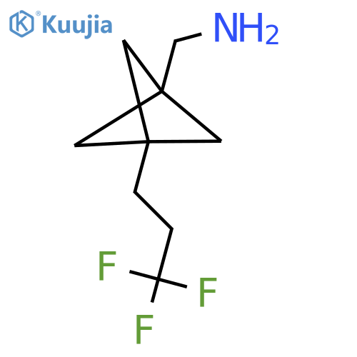 [3-(3,3,3-Trifluoropropyl)-1-bicyclo[1.1.1]pentanyl]methanamine structure