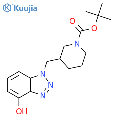 tert-butyl 3-[(4-hydroxy-1H-1,2,3-benzotriazol-1-yl)methyl]piperidine-1-carboxylate structure