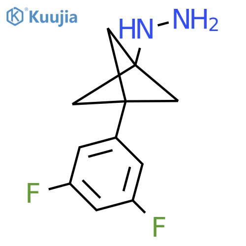 [3-(3,5-Difluorophenyl)-1-bicyclo[1.1.1]pentanyl]hydrazine structure