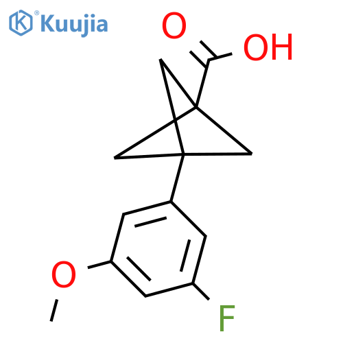 3-(3-Fluoro-5-methoxyphenyl)bicyclo[1.1.1]pentane-1-carboxylic acid structure