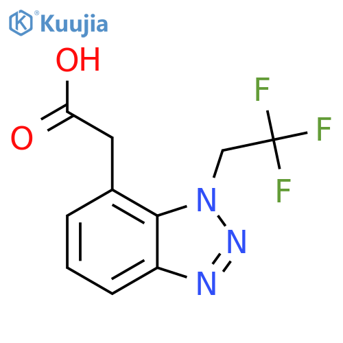 2-[1-(2,2,2-trifluoroethyl)-1H-1,2,3-benzotriazol-7-yl]acetic acid structure