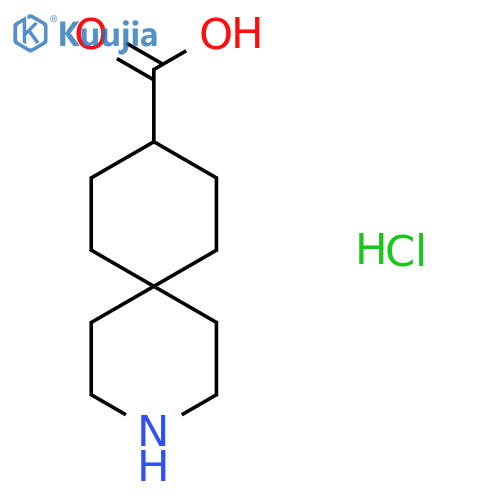 3-azaspiro[5.5]undecane-9-carboxylic acid;hydrochloride structure