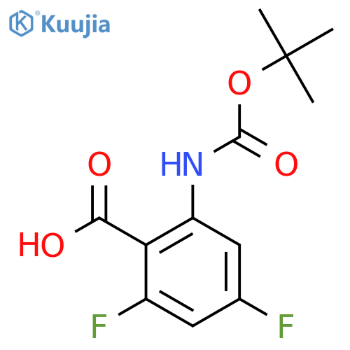 2-{[(Tert-butoxy)carbonyl]amino}-4,6-difluorobenzoic acid structure
