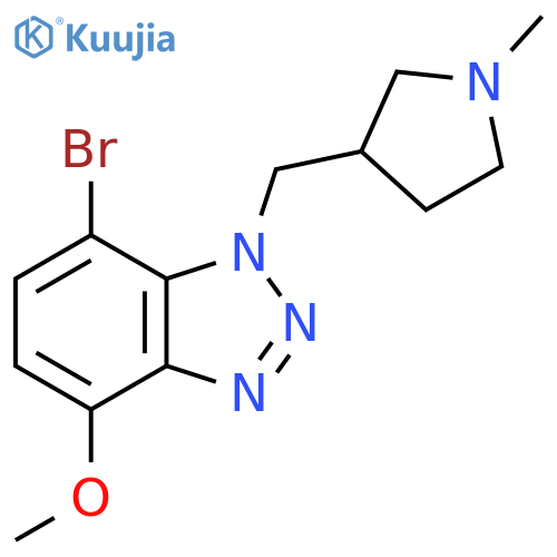7-bromo-4-methoxy-1-[(1-methylpyrrolidin-3-yl)methyl]-1H-1,2,3-benzotriazole structure