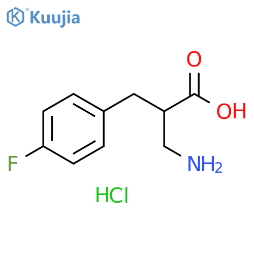 3-amino-2-[(4-fluorophenyl)methyl]propanoic acid hydrochloride structure