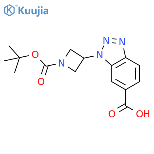 1-{1-[(tert-butoxy)carbonyl]azetidin-3-yl}-1H-1,2,3-benzotriazole-6-carboxylic acid structure