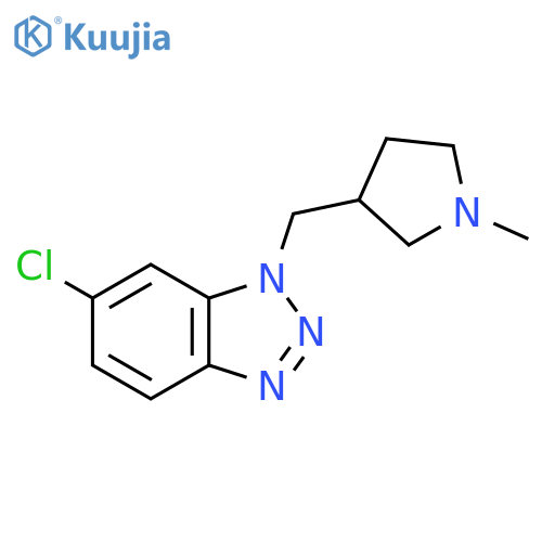 6-chloro-1-[(1-methylpyrrolidin-3-yl)methyl]-1H-1,2,3-benzotriazole structure