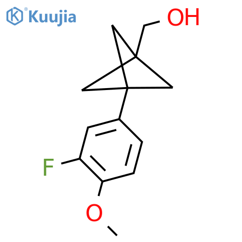 [3-(3-Fluoro-4-methoxyphenyl)-1-bicyclo[1.1.1]pentanyl]methanol structure