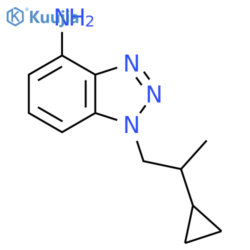 1-(2-cyclopropylpropyl)-1H-1,2,3-benzotriazol-4-amine structure