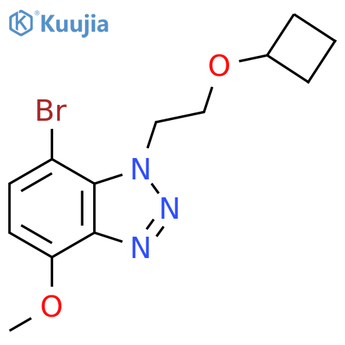 7-bromo-1-(2-cyclobutoxyethyl)-4-methoxy-1H-1,2,3-benzotriazole structure