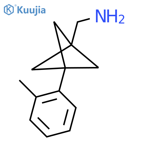 [3-(2-Methylphenyl)-1-bicyclo[1.1.1]pentanyl]methanamine structure