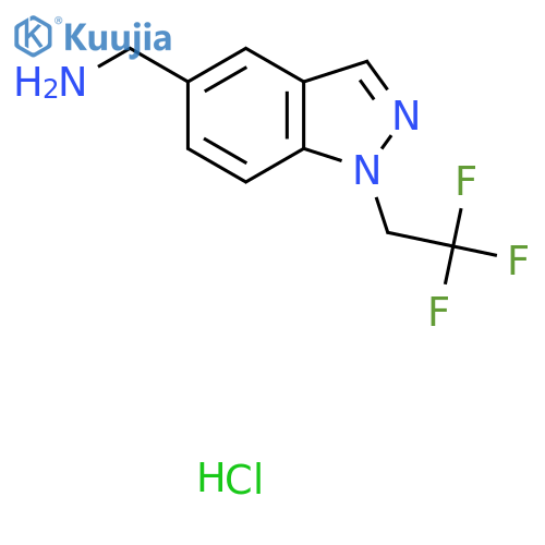 [1-(2,2,2-Trifluoroethyl)indazol-5-yl]methanamine;hydrochloride structure