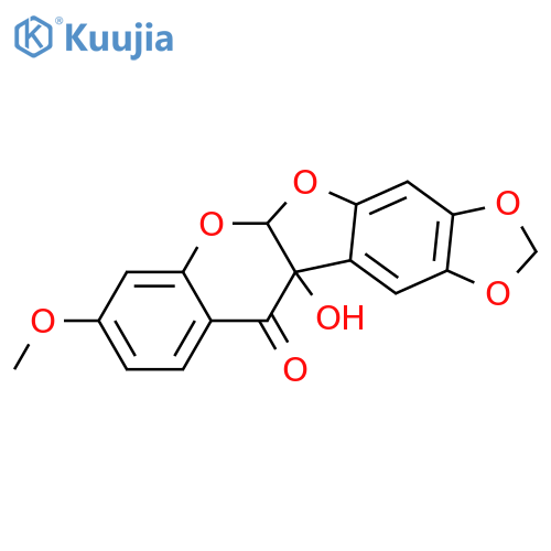 5a,10b-Dihydro-3,8,9,10b-tetrahydroxy-11H-benzofuro[2,3-b][1]benzopyran-11-one; (ξ)-form, 4',5'-Methylene, 7-Me ether structure
