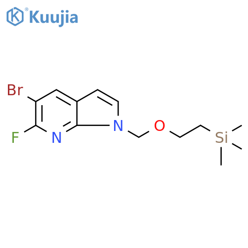 1H-Pyrrolo[2,3-b]pyridine, 5-bromo-6-fluoro-1-[[2-(trimethylsilyl)ethoxy]methyl]- structure
