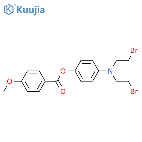 Benzoic acid,4-methoxy-, 4-[bis(2-bromoethyl)amino]phenyl ester structure