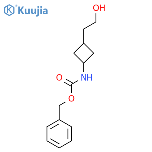 benzyl N-[3-(2-hydroxyethyl)cyclobutyl]carbamate structure