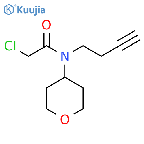 N-3-Butyn-1-yl-2-chloro-N-(tetrahydro-2H-pyran-4-yl)acetamide structure
