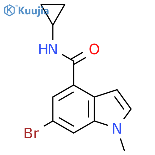 6-Bromo-1-methyl-1H-indole-4-carboxylic acid cyclopropylamide structure