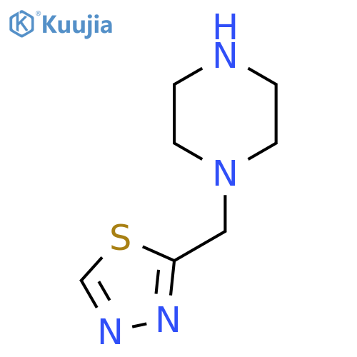 1-[(1,3,4-Thiadiazol-2-yl)methyl]piperazine structure