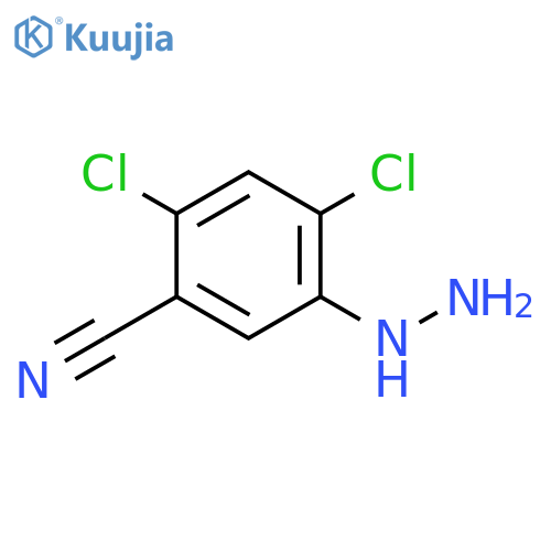 Benzonitrile, 2,4-dichloro-5-hydrazinyl- structure