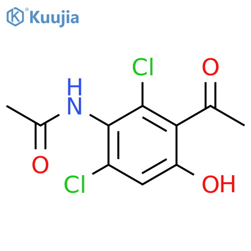 Acetamide, N-(3-acetyl-2,6-dichloro-4-hydroxyphenyl)- structure
