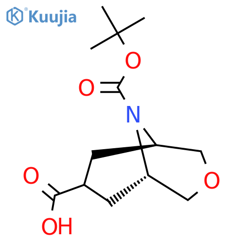 (1R,5S)-9-(tert-Butoxycarbonyl)-3-oxa-9-azabicyclo[3.3.1]nonane-7-carboxylic acid structure