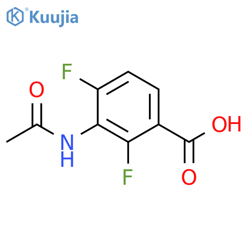 3-acetamido-2,4-difluorobenzoic acid structure