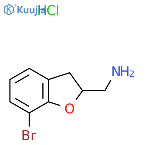 1-(7-Bromo-2,3-dihydro-1-benzofuran-2-yl)methanamine Hydrochloride structure