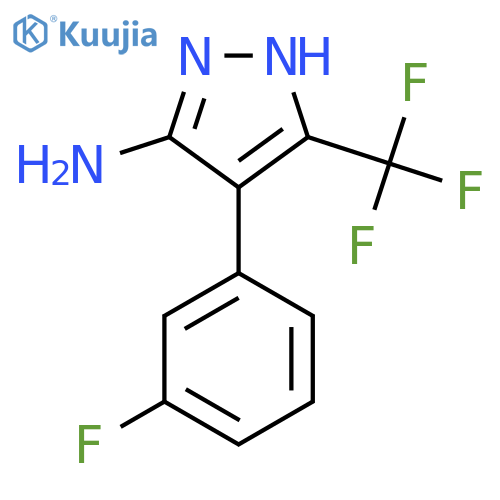 4-(3-fluorophenyl)-3-(trifluoromethyl)-1H-pyrazol-5-amine structure