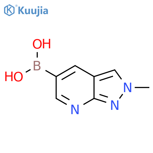 {2-methyl-2H-pyrazolo[3,4-b]pyridin-5-yl}boronic acid structure