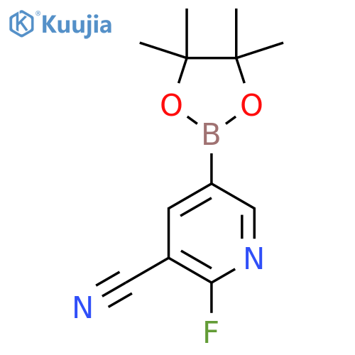 2-Fluoro-5-(4,4,5,5-tetramethyl-1,3,2-dioxaborolan-2-YL)nicotinonitrile structure