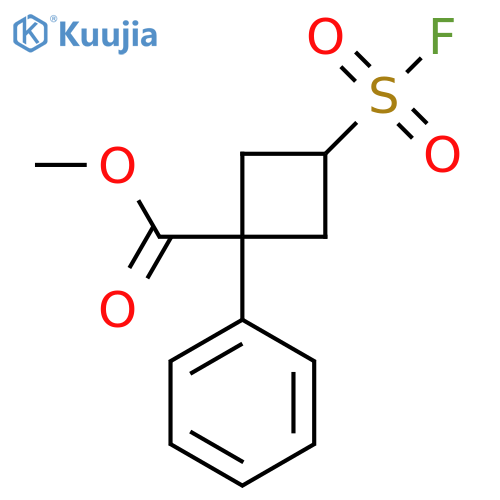Methyl 3-(fluorosulfonyl)-1-phenylcyclobutane-1-carboxylate structure