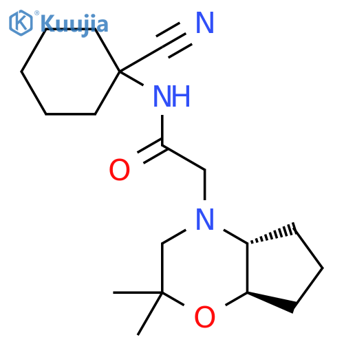 (4aR,7aR)-N-(1-Cyanocyclohexyl)hexahydro-2,2-dimethylcyclopenta[b]-1,4-oxazine-4(4aH)-acetamide structure
