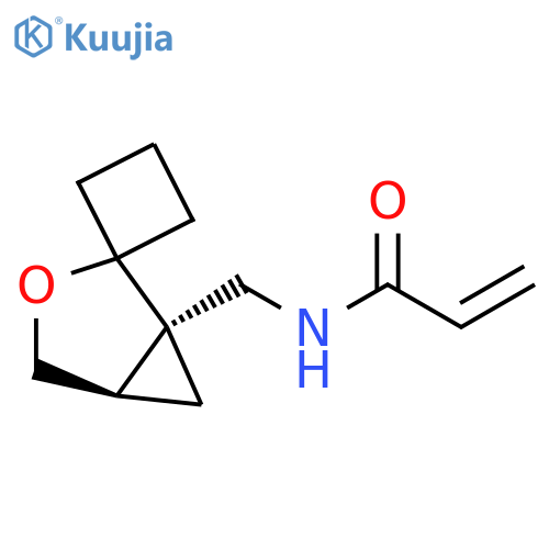 N-{(1S,5R)-3-oxaspirobicyclo3.1.0hexane-2,1'-cyclobutane-1-ylmethyl}prop-2-enamide structure