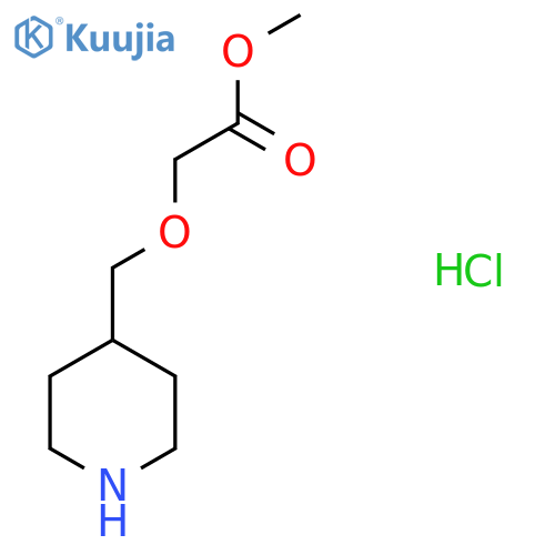 Methyl 2-(piperidin-4-ylmethoxy)acetate;hydrochloride structure