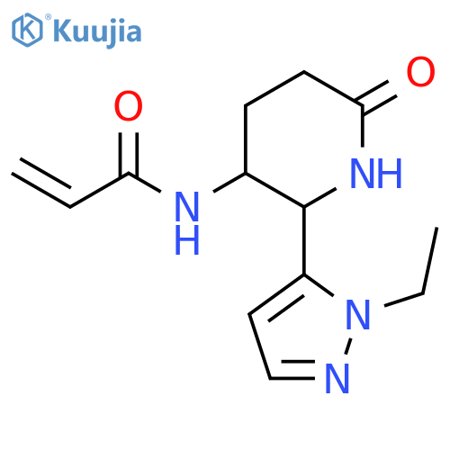 N-2-(1-ethyl-1H-pyrazol-5-yl)-6-oxopiperidin-3-ylprop-2-enamide structure