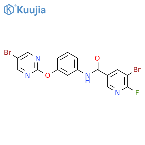 5-Bromo-N-[3-[(5-bromo-2-pyrimidinyl)oxy]phenyl]-6-fluoro-3-pyridinecarboxamide structure
