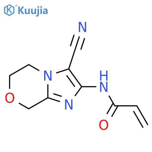 N-{3-cyano-5H,6H,8H-imidazo2,1-c1,4oxazin-2-yl}prop-2-enamide structure