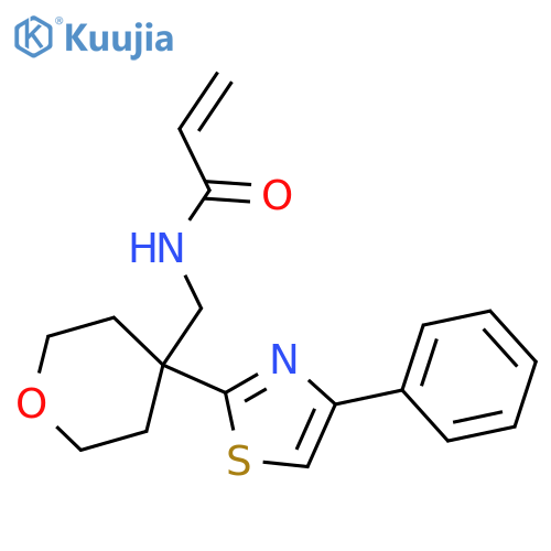 N-[[Tetrahydro-4-(4-phenyl-2-thiazolyl)-2H-pyran-4-yl]methyl]-2-propenamide structure